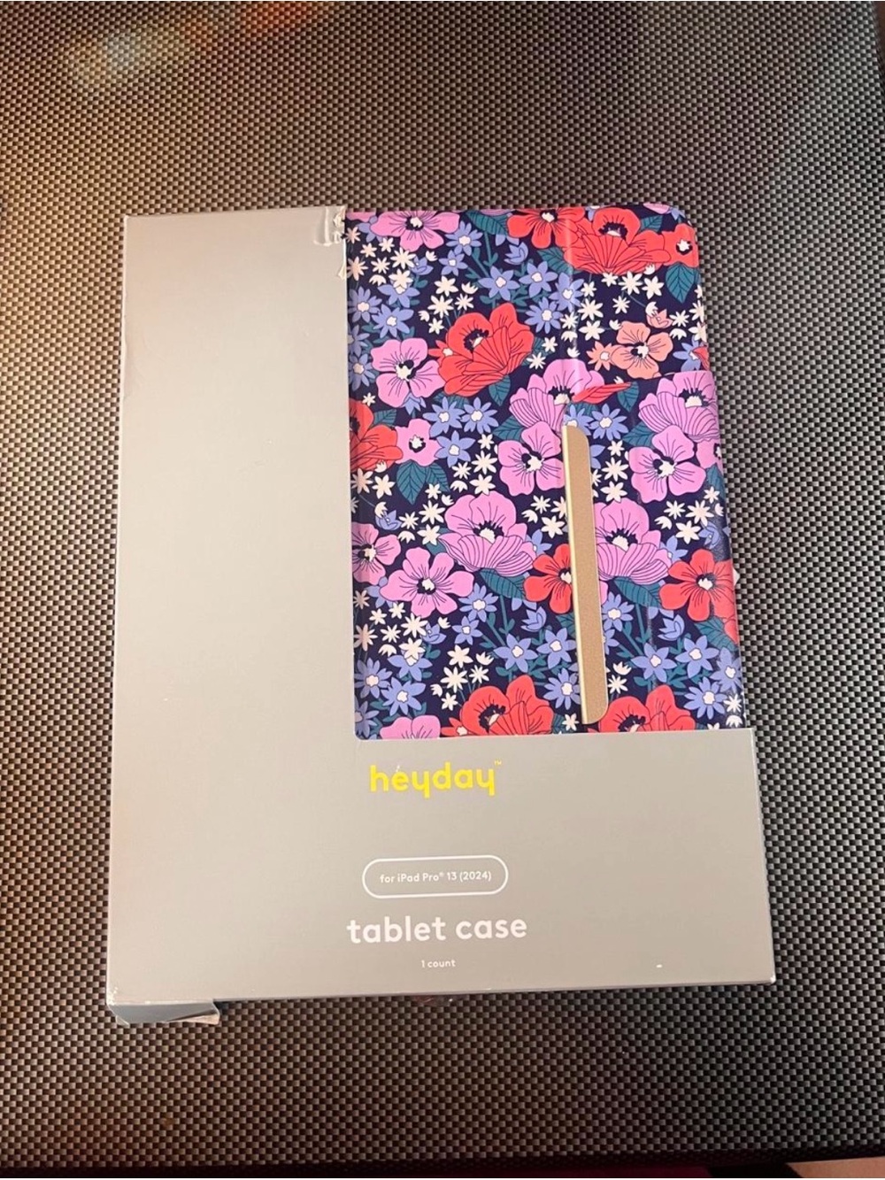 heyday Floral Tablet Case - Navy with Pink & Red Blooms